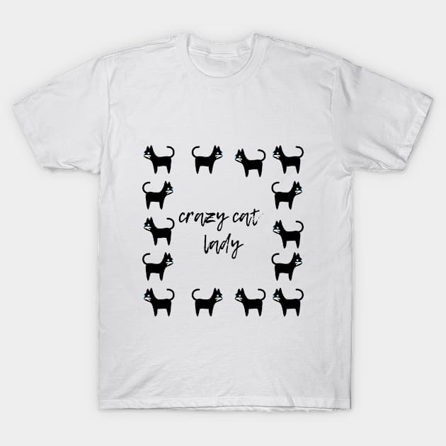 Crazy cat lady. T-Shirt by animal rescuers